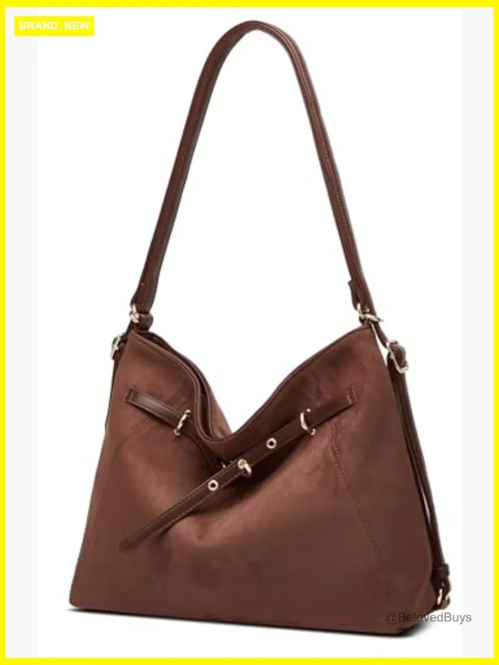 Faux Suede Crossbody Hobo Bag Large Satchel Shoulder Tote for Women